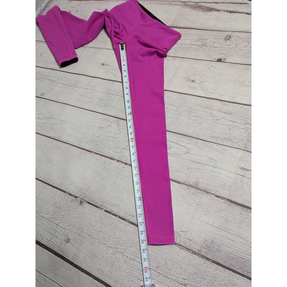 Lululemon Women's Reversible Wunder Under Leggings 4 Black/Hot Pink EUC 029 - Picture 9 of 9